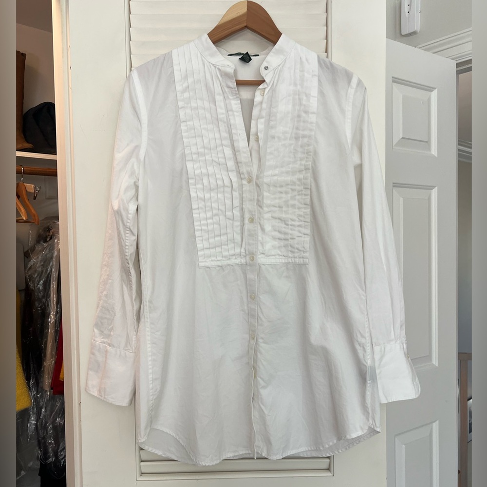 Ralph Lauren cotton tuxedo shirt